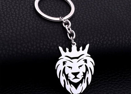 Stylish Metal Lion Head Keychain (1 Pc)